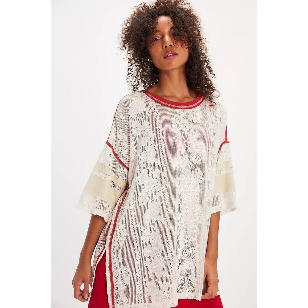 Free People We The Free Best Match Tee Clean Ivory Small S New